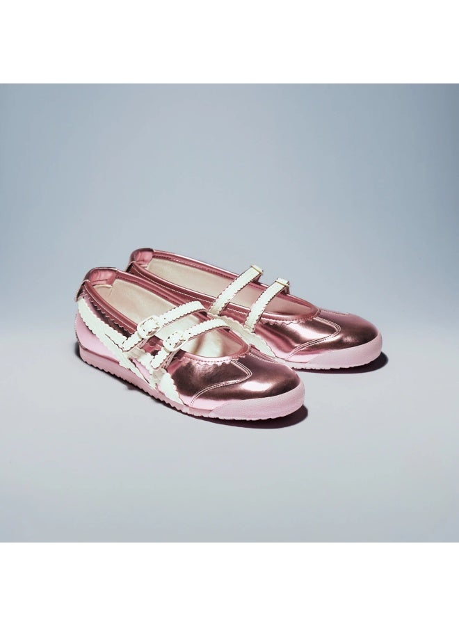 Onitsuka Tiger Mexico 66 TGRS Women’s Ballet Flats - Glossy Pink | Comfortable & Stylish Casual Mary Jane Shoes - Image 2